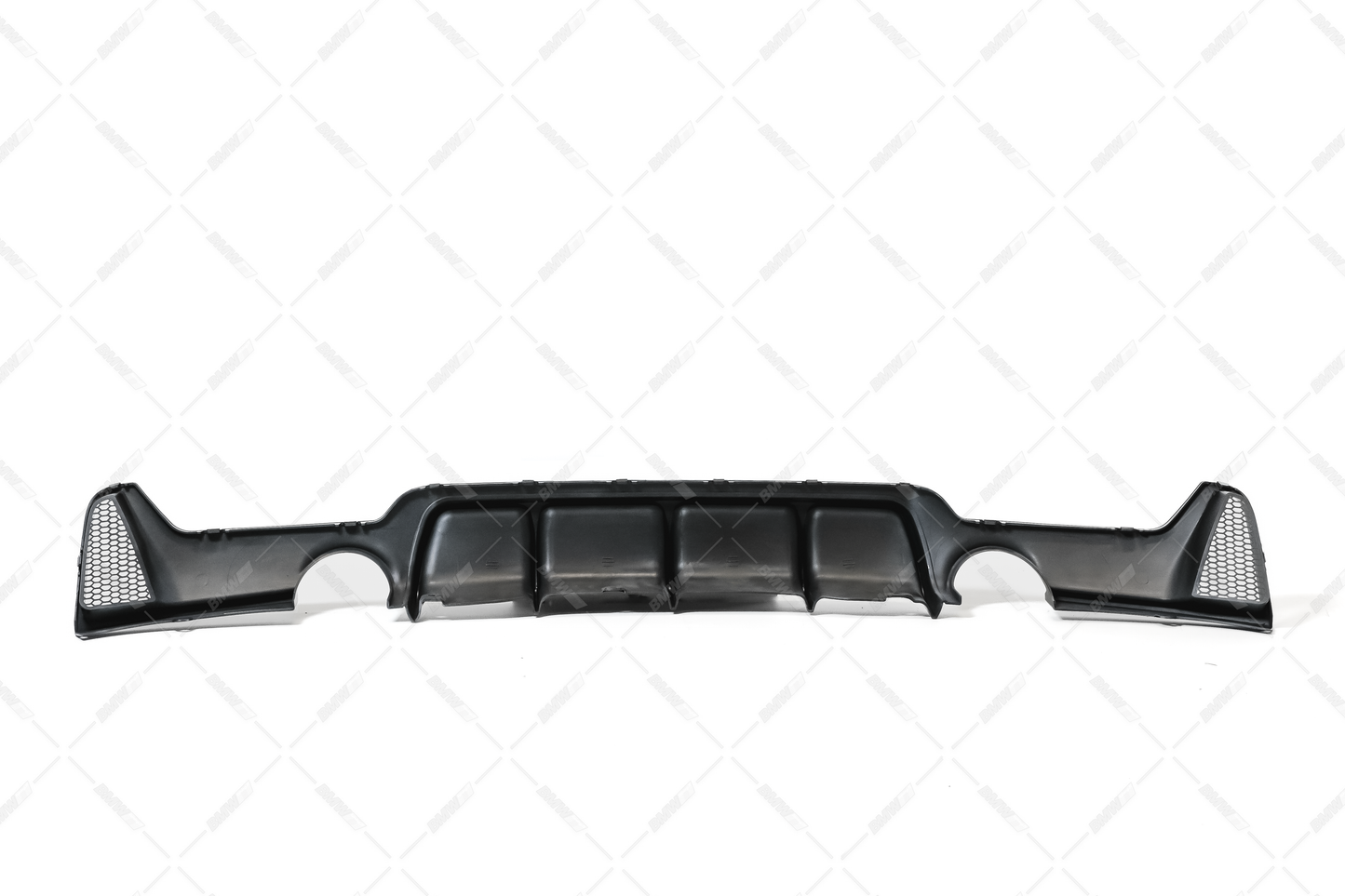 BMW F32 F33 F36 M-Performance kiiltävän musta takapuskurin diffusori yhdelle putkenpäälle vasemmalla ja oikealla